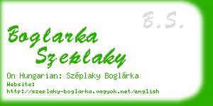 boglarka szeplaky business card